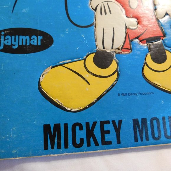 Vintage Walt Disney Mickey Mouse Tray Puzzle & Mickey Mouse Disneyland Note Pad - Picture 3 of 9